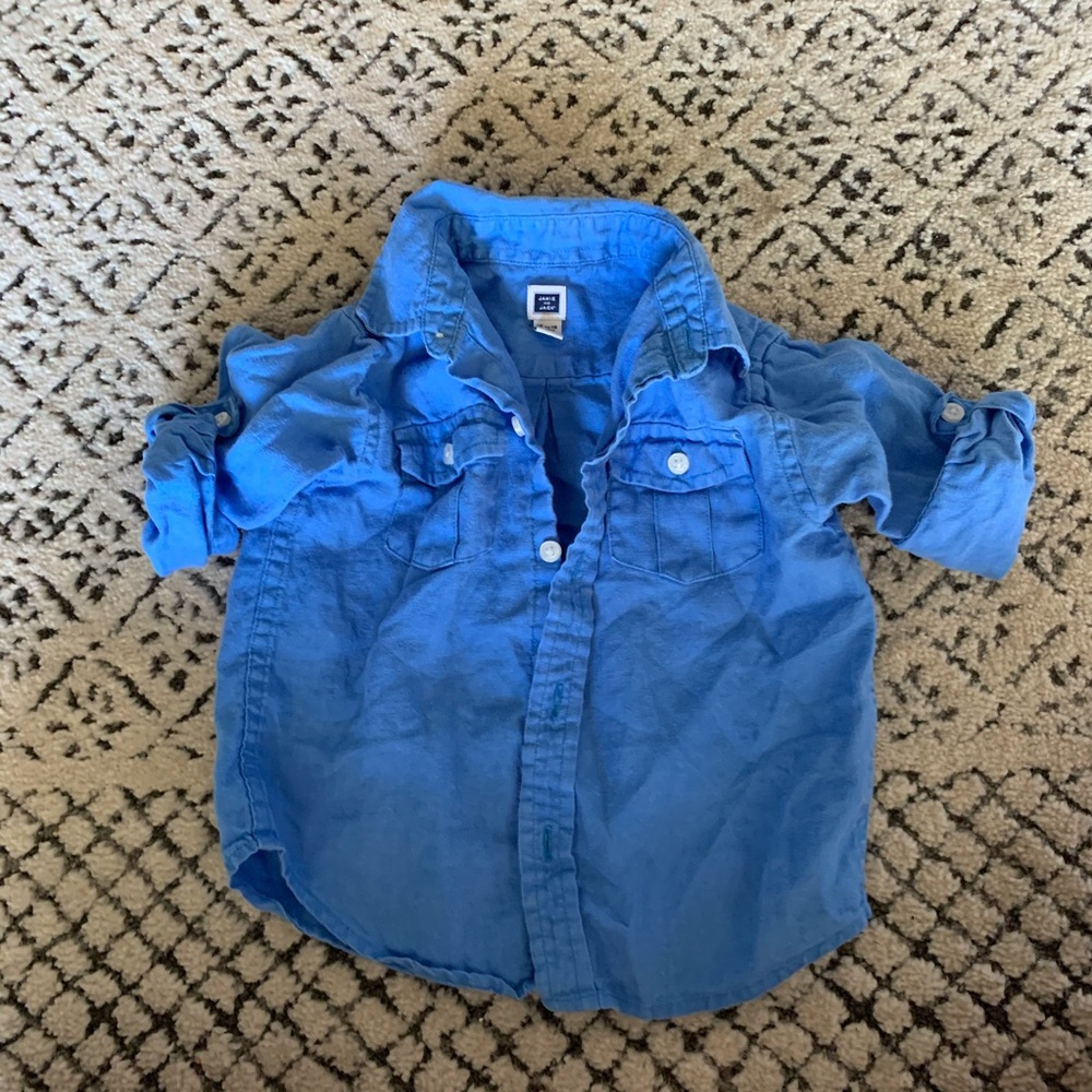 Janie and Jack roll sleeve button up